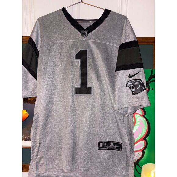 Cam Newton Carolina Panthers Nike Gray Gridiron II Limited Jersey XL - Picture 3 of 4